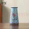 不東新中式风珐琅彩轻奢陶瓷花瓶高级感插花水养醒花水培容器瓷器摆件 实拍图