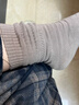 猫人女士袜子女秋冬【100%纯棉10A抑菌】布标堆堆袜中筒袜防臭长袜4双 实拍图