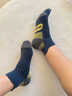 肌动马拉松专业跑步袜子秋冬中筒袜毛巾底运动袜男女羽毛球训练短袜子 藏青3双装 M码（40-44） 实拍图