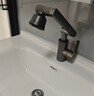 GuGuGo【德国】水龙头洗脸盆冷热水器二合一卫生间洗手盆面盆冷热防溅水 招财猫面盆冷热龙头【枪灰】 4D万向旋转丨送80cm冷热进水管*2 实拍图