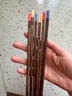 双枪（Suncha）鸡翅木筷子 中式分色筷 一人一筷家用无漆实木筷子5双装 实拍图