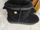 意尔康女靴雪地靴女冬季厚底加绒加厚保暖棉鞋百搭中筒短靴妈妈棉靴子 黑色 加绒 【靴筒羊毛内里】 40 实拍图