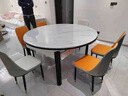 【京喜甄选】岩板餐桌椅组合简约轻奢折叠伸缩可变圆桌小户型饭桌 【黑+白框架】亮光雪山白-菠萝椅款 1.2米 单餐桌【12MM加厚岩板】 实拍图