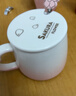贝瑟斯马克杯 陶瓷杯喝水杯子咖啡杯樱花浮雕泡茶杯带盖办公家用水杯子 实拍图