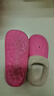 儿童棉拖鞋冬季加绒加厚可拆卸脚套防水防滑儿童男女可爱棉拖鞋 玫红【草莓熊】 36.5 内长21cm，尺码偏小 实拍图