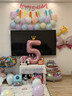 多美忆生日场景布置女孩数字生日气球道具氛围布置儿童派对装饰粉色5 实拍图
