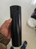 宅轻松 智能温显保温杯304不锈钢男女大容量便携商务茶水分离水杯黑色 实拍图