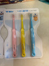 奥乐V热门商品1-3-6岁儿童计时牙刷 杜邦丝毛沙漏小孩边刷牙边计时牙刷 粉黄蓝3支装（无沙漏） 实拍图