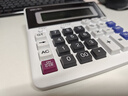得力双电源电脑按键计算器 12位大屏横式桌面计算机 金融财务/银行 办公用品 白色 TE301 实拍图