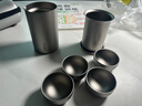 Ti artisan钛工匠纯钛旅行茶具套装户外露营便携鹰嘴泡茶器双层快客杯钛水杯 一壶四杯+收纳盒 实拍图