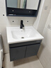 恋派浴室柜 陶瓷一体盆卫生间洗脸盆柜组合悬挂式洗漱台智能洗手盆柜 【普通镜柜】珠光灰+陶瓷盆 60cm 实拍图