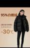 BOBBY BIZZ95%白鹅绒羽绒服男女短款2025新款加厚立领脱卸帽情侣宽松中戏 黑色 S (155) 80到115斤 实拍图