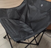 京东京造【240斤承重】户外折叠椅便携月亮椅露营椅子沙滩椅折叠凳黑色 实拍图