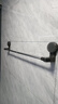 吸盘毛巾架免打孔卫生间置物架浴室毛巾杆壁挂式厕所浴巾收纳挂架 伸缩款透明黑【65-130cm】 实拍图