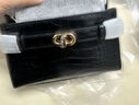 CHARLES&KEITH鳄鱼纹凯莉包手提斜挎婚包包女包生日礼物新年礼物CK2-50270880-1 Black黑色 S 实拍图