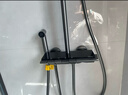 九牧（JOMOO）淋浴花洒套装自动除垢方形大顶喷带增压喷枪钢琴按键大置物淋浴器 【琴键双控置物花洒】枪灰36602 实拍图