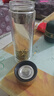 富光玻璃杯双层 带茶隔大容量隔热茶杯高档商务泡茶车载水杯透明杯子 实拍图