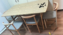 全品屋餐桌椅组合家用饭桌子小户型简约公寓快餐出租商用长方形电脑桌 原木色 140cm 【宽80CM】一桌四椅 实拍图
