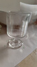 竖纹玻璃高脚杯酸奶冰淇淋杯子高颜值咖啡杯红酒杯 竖纹高脚杯 200ml 2只 实拍图