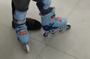 小状元平花轮滑鞋儿童专业溜冰鞋男女全闪【中小学轮滑】年货节礼物蓝M 实拍图