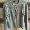 优衣库女装纽花圆领针织开衫/毛衣外套空调衫通勤秋冬新款481477 03 灰色 XL 实拍图
