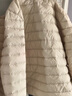 鸭鸭（YAYA）佟丽娅同款轻薄羽绒服女短款新国标轻便羽绒轻便低领外套内胆kGF 米白 L 实拍图