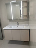 九牧（JOMOO）浴室柜陶瓷一体盆卫生间洗脸盆柜组合洗手盆卫浴洗漱台A2741升级 智能款 双侧灯|除雾 淡藕100cm 【无龙头】 实拍图