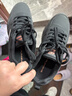 安踏女鞋运动鞋女冬季新款皮面防泼水休闲跑步鞋女士鞋子女妈妈鞋 【皮面】黑-9 38.5 实拍图
