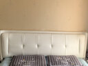 星棠免安装床头板软包靠背垫一体落地实木框架单买卧室家具 奶白【耐磨猫爪皮】全实木框架 送货上门：宽180CM*高115CM 实拍图