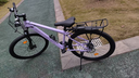 凤凰（Phoenix） 上海凤凰山地自行车成人男士女式学生变速宽胎越野赛车公路单车 钢架辐条轮紫【省力全轴承】 26寸24速【参考:158-188cm】 实拍图
