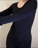 浪莎秋衣秋裤女士无缝薄款秋冬季保暖内衣中厚套装美体打底衫 黑色M 实拍图