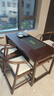 芊梵百恒乌金木阳台茶桌椅组合中式简约实木茶台办公室茶几桌双层小茶桌 1.4米湿泡桌+1圈椅+2小围椅 实拍图