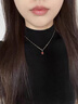 伊灿轻奢金色红玛瑙项链女2025新款爆款简约气质高级感颈链精致锁骨链 红色玛瑙项链 实拍图