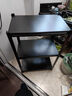 江纬厨房置物架货架落地桌面卫生间多功能微波炉调料洗衣机收纳柜子 百搭磨砂黑-三层高80cm 长50宽30cm【防潮防锈易清洁】 实拍图