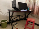 奥伦福特  电脑桌台式家用电竞游戏桌办公书桌简约书房写字桌子 碳纤维纹路单桌-120*60 升级款电竞桌 实拍图