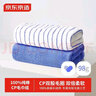京东京造98g倍柔长绒棉CP毛巾组 A类纯棉加厚条纹男女洗脸巾 2条思念蓝 实拍图