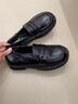 啄木鸟软底小皮鞋女2025年秋冬季新款英伦风乐福鞋女jk制服休闲百搭单鞋 黑色【加绒保暖】 38 (240mm) 实拍图
