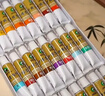 【超级爆款】马利(Marie's)国画颜料盒装24色12ml 水墨画山水画初学者套装 学生美院专业美术绘画国画套装 1304 速写 马克笔绘画 实拍图