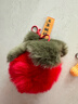 仿獭兔毛小柿子可爱书包包挂件毛绒球玩偶公仔汽车钥匙扣挂饰礼物 1个装【柿柿如意挂件】 1个装 实拍图