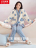 红豆居家【秋上新】女士秋冬加绒加厚保暖甜美印花睡衣女珊瑚绒家居服 实拍图
