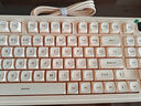 B.O.W航世K820 有线蓝牙无线三模键盘 RGB灯背光平板台式电脑女办公电竞游戏人体工学充电键盘 奶茶色 实拍图