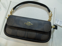 蔻驰（COACH）女士HAILEY20小号字母徽标链条单肩腋下包胡桃木色拼黑色CAN70 实拍图