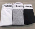 Calvin Klein内衣男士ck三条装提花棉质防夹臀低腰平角内裤 M 礼物 实拍图