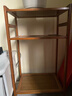 丝竹阁置物架简易落地客厅卧室厨房收纳多层实木靠墙货架窄现代储物架子 茶色楠竹平板置物架 三层-长35宽25高65CM 实拍图