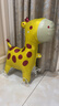 【送充气吸管】新款儿童宝宝生日带轮卡通走路动物气球装饰场景 小号带轮-长颈鹿黄色 实拍图