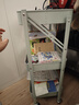 炊大皇 厨房置物架三层 免安装推车层架折叠厨房落地储物架 玉兰白 实拍图