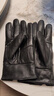 羊皮手套男士女士冬季加绒加厚保暖皮手套骑行开车摩托车薄款手套 100%羊皮加绒-加大男款 实拍图