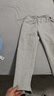 名创优品（MINISO）加绒裤子男冬季休闲直筒裤潮流青少年宽松百搭垂感卫裤 麻灰 XL  实拍图