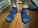 肌动马拉松专业跑步袜子秋冬中筒袜毛巾底运动袜男女羽毛球训练短袜子 藏青3双装 M码（40-44） 实拍图