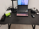 甄严选电脑桌台式电竞桌椅套装组合桌子办公家用桌学习桌书房书桌写字桌 【黑架+黑碳纤纹面】单桌120*70 实拍图
